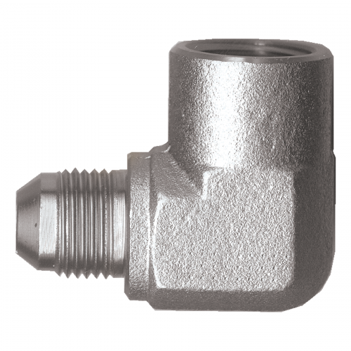Fairview Steel 90Elbow;5/8MJICx1/2 FPT Item #: FVF-S3750-10D | GarageAndFab.com