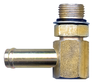 Fairview Steel Hose Insert 90Elb;3/8 IDx9/16-18 ORB Item #: FVF-SO1139-6 | GarageAndFab.com