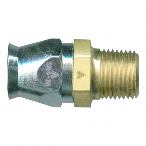 Fairview R14(PTFE) Hose End;1/2 NomIDx1/2 MPT Item #: FVF-SR425-8D | GarageAndFab.com