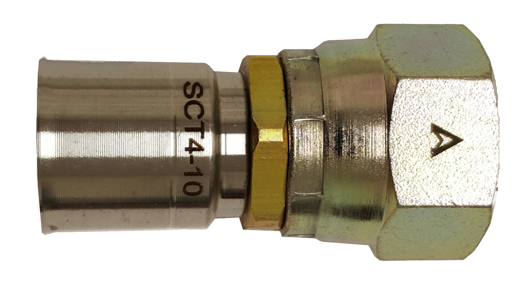 Fairview PTFE Crimp End;5/8 Nom.IDx5/8FJIC Item #: FVF-SCT438-1010 | GarageAndFab.com