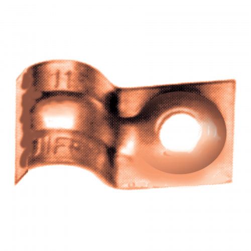 Fairview 1 Hole Tube Strap;3/8 OD;Copper Item #: FVF-TS21-6 | GarageAndFab.com