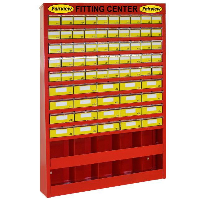 Fairview 80 Drawer Fitting Cabinet w/out Legs/Shelf Item #: FVF-XB80-CA | GarageAndFab.com
